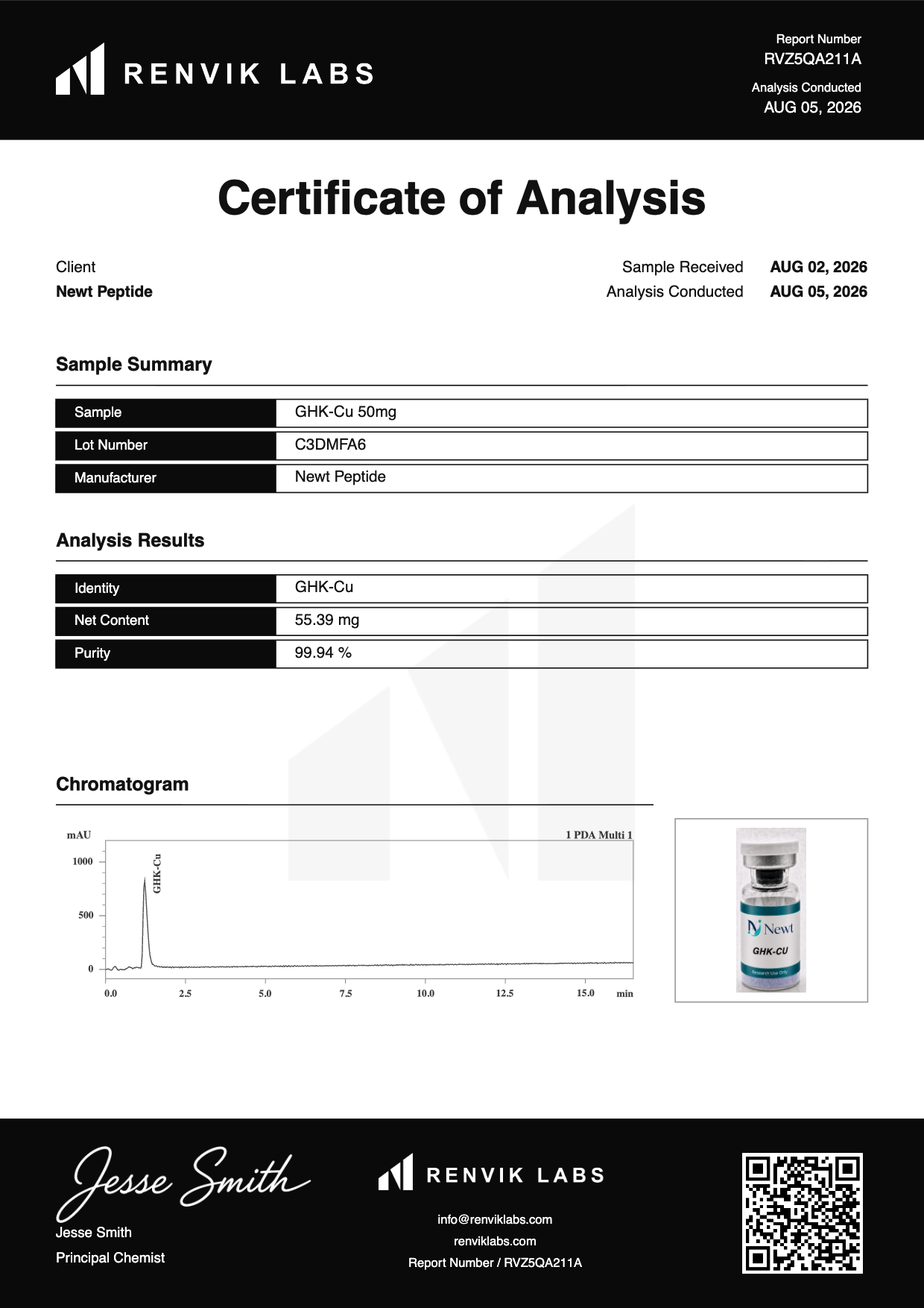 GHK-Cu COA page 1